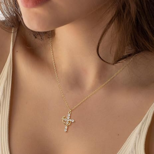 Collier Croix Couronne