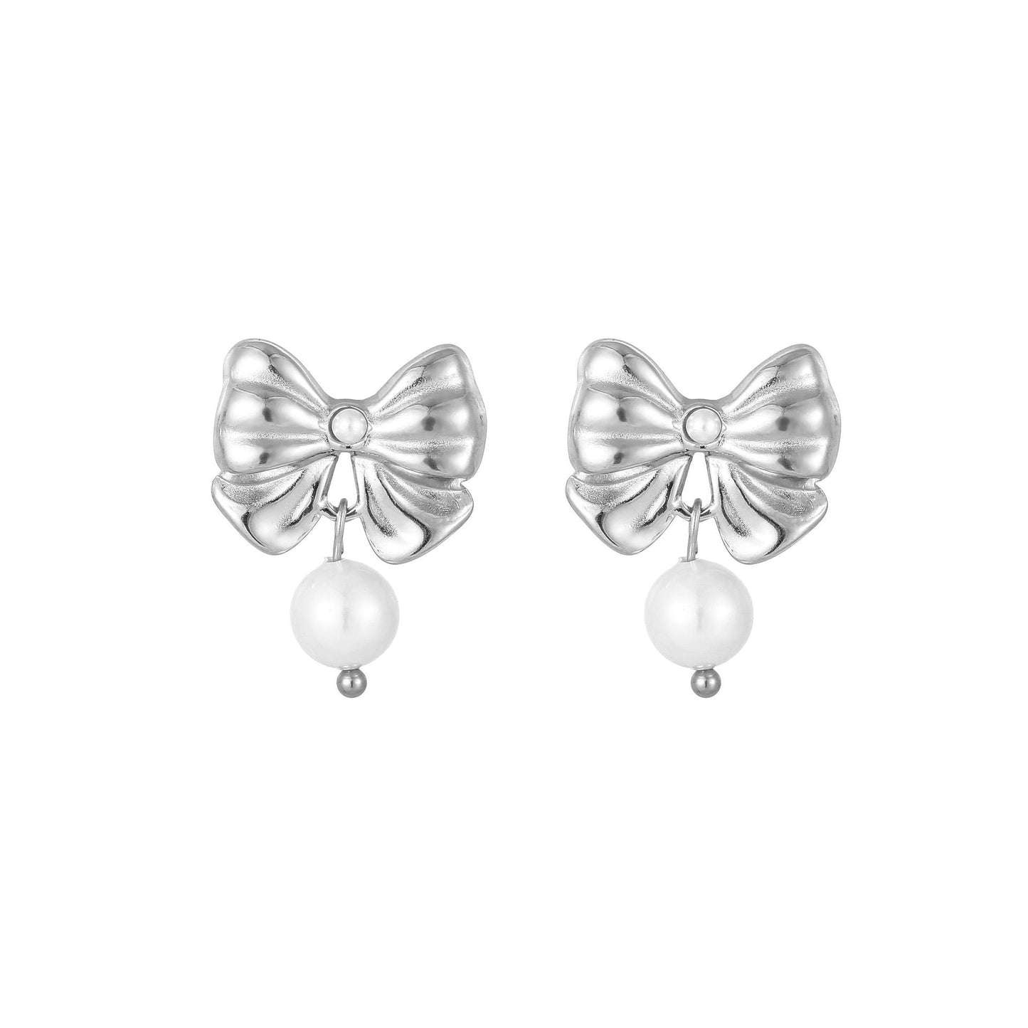 Tyylikkäät Pearl Bow -korvakorut