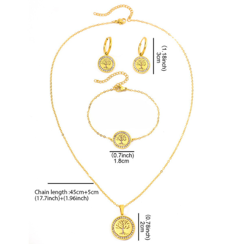 Set di gioielli dell'albero della vita
