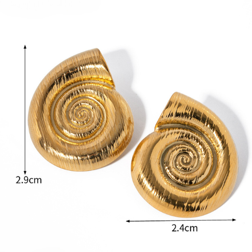 Boucles d'oreilles créoles en fil de conque