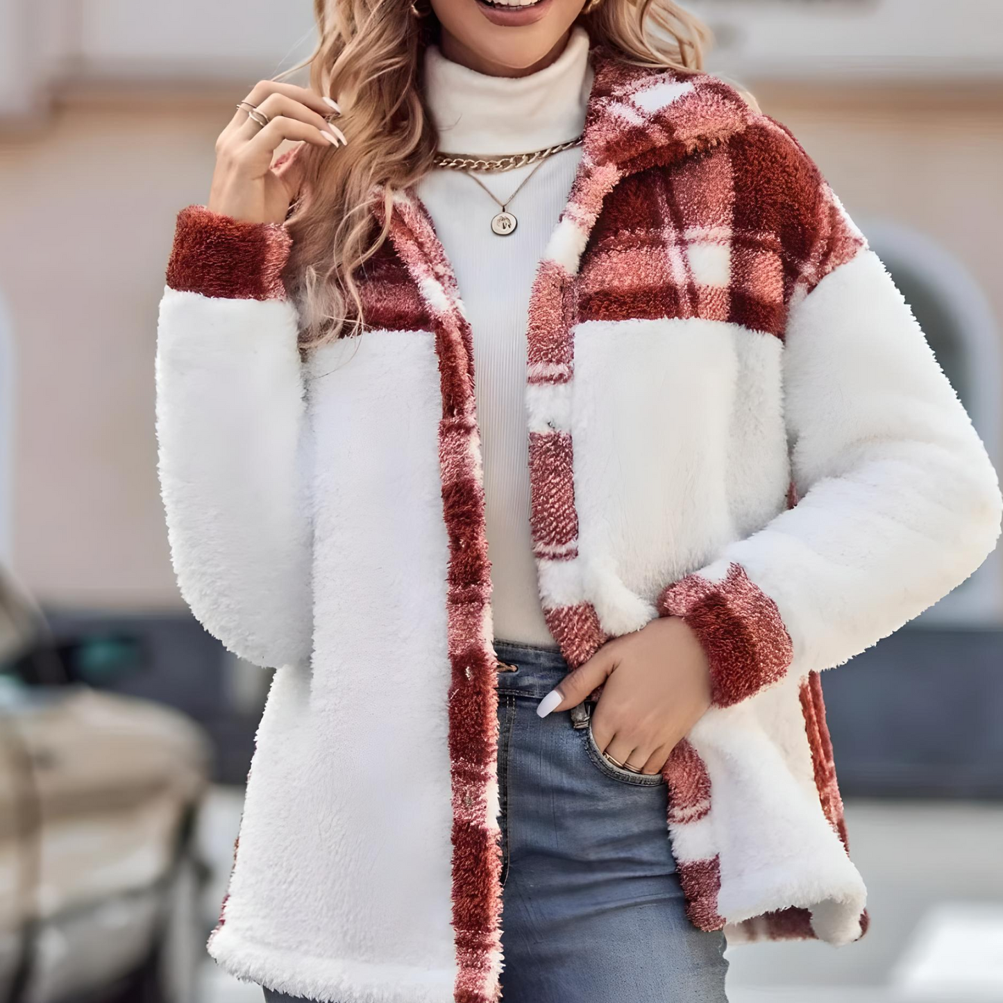 Veste en peluche CozyChic pour femme